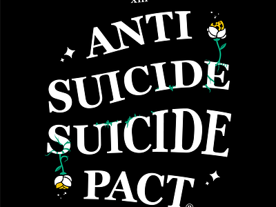 Anti Suicide Suicide Pact anti suicide assc death death tarot death tarot card goth graphic design hand lettering illustration lettering pact rose skull t shirt design tarot tarot cards typography