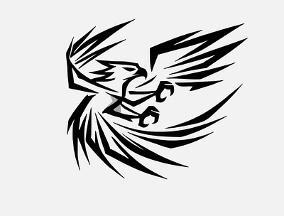 Eagle Attack 🦅 animal app attack bald eagle bird bird of prey black branding design eagle eaglet falcon graphic design hawk illustration logo silver ui vector winged