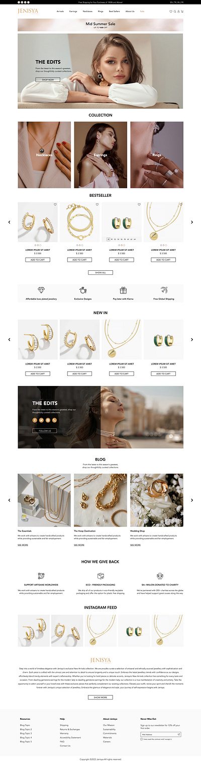 Jenisya | Web Design app branding design ecommerce figma graphic design illustration logo photoshop ui ux