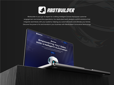 RBotbuilder - An AI Robot Builder's Website ai branding figma graphic design illustration landing page logo design mobile design mockup motion graphics product design prototyping section seeamahmod typography ui uiux user interface ux web design