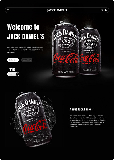 Jack Daniel's Web UI Design app design design figma figma design ui ux website design