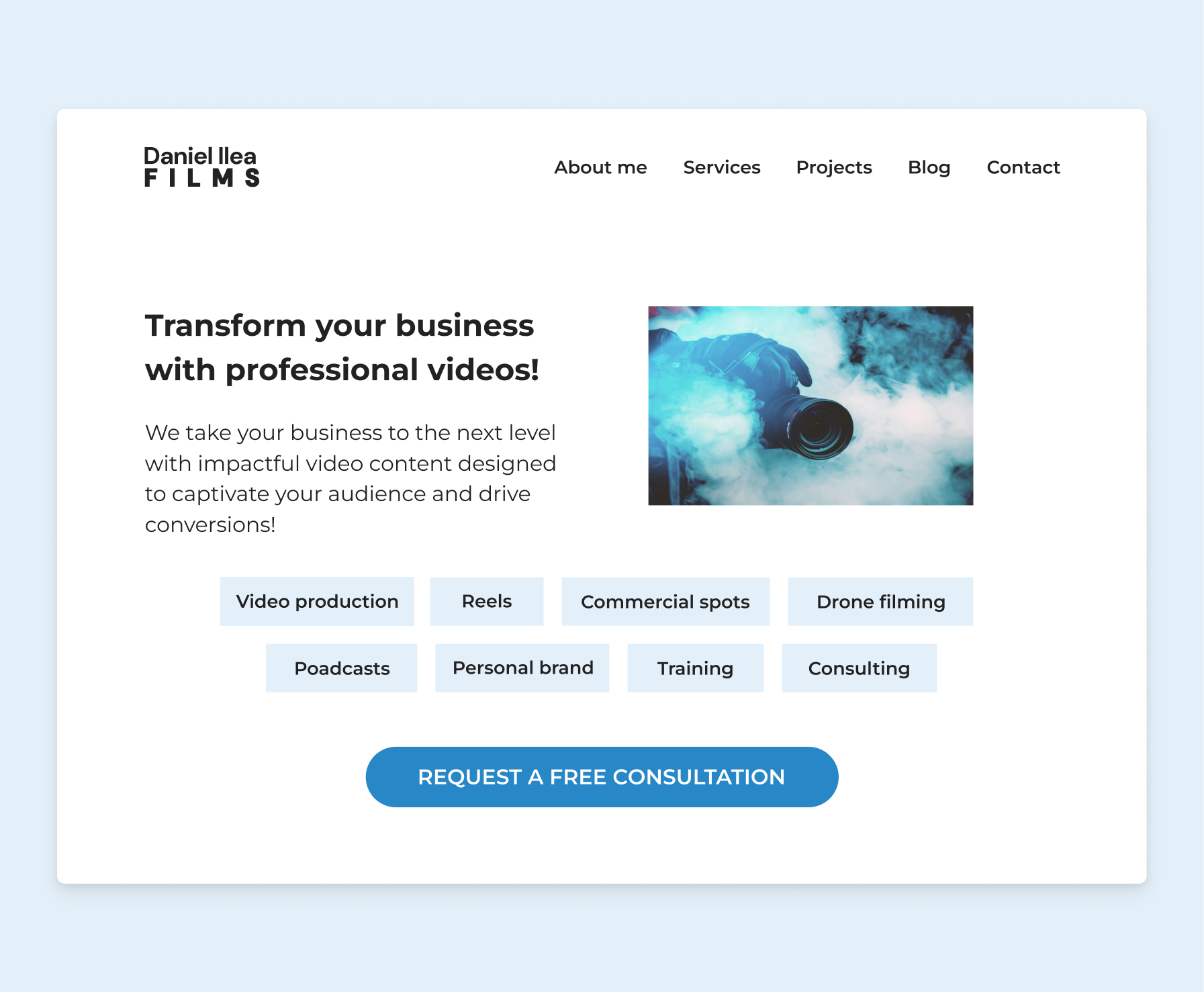 Video landing page - UI design app app design branding design desktop interface landing page logo mobile mobile app product design splash screen ui ui design ux ux design video video landing page web web design