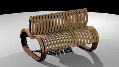 Park bench 3d bench graphic design interior