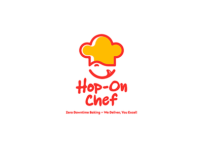 Hop-On Chef chef cook fun kitchen logo smile