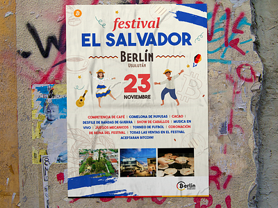 Festival Es Salvador poster a3 el salvador festival poster print