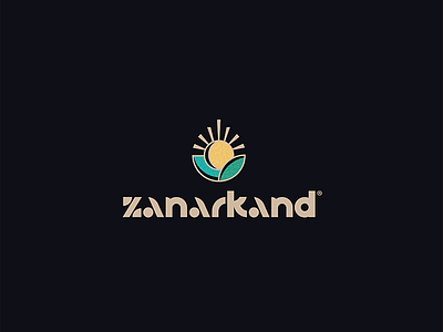 Zanarkand (coffee brand) coffee drop letters logo nature sun