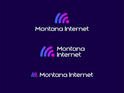 Montana Internet gradient lines logo m modern