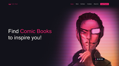 Comic Store Homepage artwork awesome design graphic design illustration ui vector