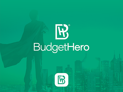 Budget Hero cape hero logo monogram