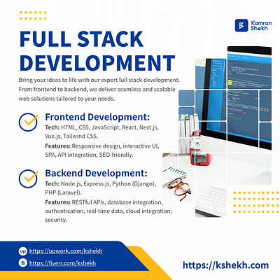 Website design app development branding frontend development full stack development kamran shekh kshekh.com mobile app design next.js development python development react.js development svelte development ui vue.js development web design web development