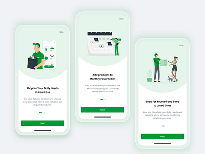 Grocery App Splash screens grocery onboarding screens ui