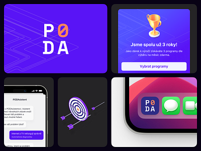 Mobile app design for PODA appdesign appicon chat flatdesign minimaldesign mobileapp mobileui productdesign telcodesign ui uicard ux