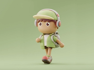 Walk 3d animation 3d animation animation3d blenderr clay toy walk walking