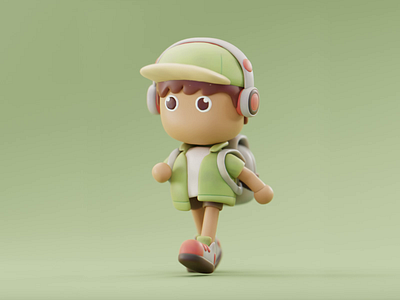 Walk 3d animation 3d animation animation3d blenderr clay toy walk walking