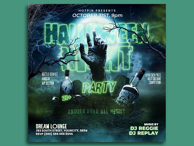 Halloween Flyer Template scary