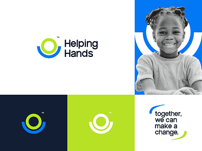 Helping Hands: Charity Organization branding charity charity logo creative logo fund fund logo happy kid logo logo design minimal logo organization smile social