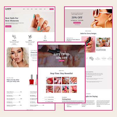 Nails Website Design Designed on Gohighlevel branding email marketing email template gohighlevel graphic design landing page product design sales funnel social media advertisement website website design