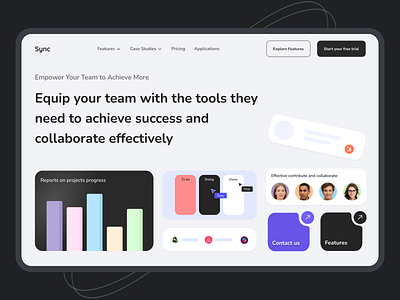 Project Management Tool Design design figma flatdesign interactiondesign landingpage projectmanagement taskmanagement teamwork ui uiux userflow ux webdesign