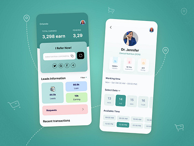 Health Referral App UIUX Design app design application design design health app design mobile app ui uiux uiux design