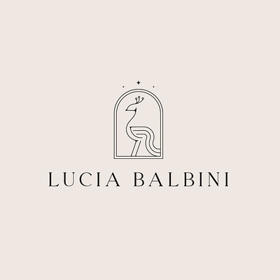 Lucia Balbini Logo Proposal adobe animal branding design designer graphic design illustration illustrator logo luxury peacock photoshop simple