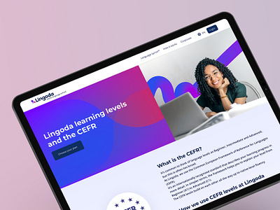 Lingoda language school website homepage language ui user experience user interface userexperience userinterface ux website