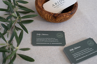 Abide Home Shoppe Card brand brand design business card design clark and co creative design inspiration design studio graphic design murietta murietta designs print design retail design west coast design woman owned business