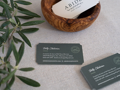 Abide Home Shoppe Card brand brand design business card design clark and co creative design inspiration design studio graphic design murietta murietta designs print design retail design west coast design woman owned business