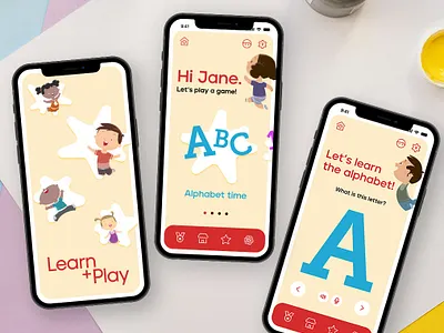 UI design for a kids learning app mobile app ui user experience design user interface design ux visual design