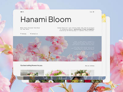 Hanami Bloom - Flower Shop Website landing page ui web design