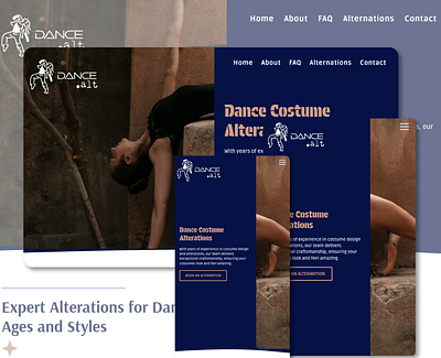 Dance Alterations - Website branding design graphic design logo web design website