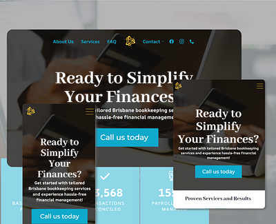 Bookkeeper Finance Website Design branding design web design website