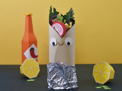 National Burrito Day - Stop-motion GIF 🌯 animation animation design paper animation stop motion animation tactile animation