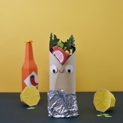 National Burrito Day - Stop-motion GIF 🌯 animation animation design paper animation stop motion animation tactile animation