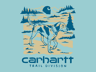 Carhartt Trail Division adventure carhartt carharttwip dog drawing graphicdesign illustration kids outdoor tshirt usa vintage workwear