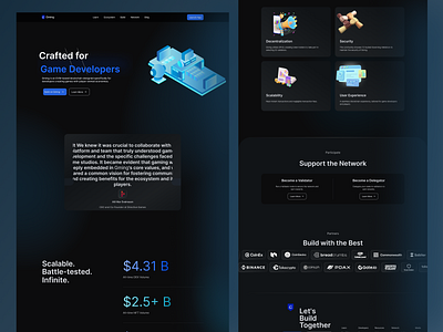 Blockchain Game Developers Landing page 3d affiliate marketing blockchain branding crypto landing page crypto market cryptocurrency defi design digital marketing e commerce solutions exchang graphic design illustration logo motion graphics nft ui ui ux webdesing