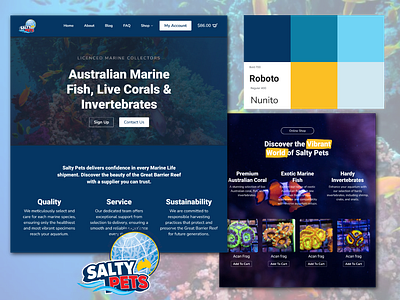 Salty Pets - eCommerce & Wholesale Store branding design seo web design website