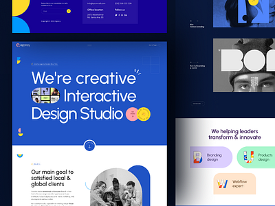 Creative Agency UI exploration! 🔥 agency branding colorful creative design design inspiration illustration minimal minimalist studio treading typogaphy ui uidesign ux web design