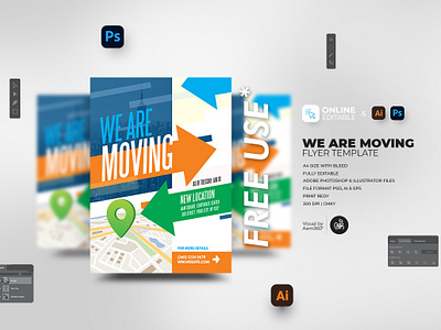 Moving Announcement Flyer aam aam360 aam3sixty address change annoucement concept flyer template moved moving company moving flyer