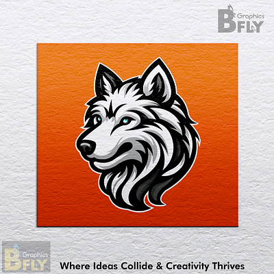 A wolf sketch for a logo