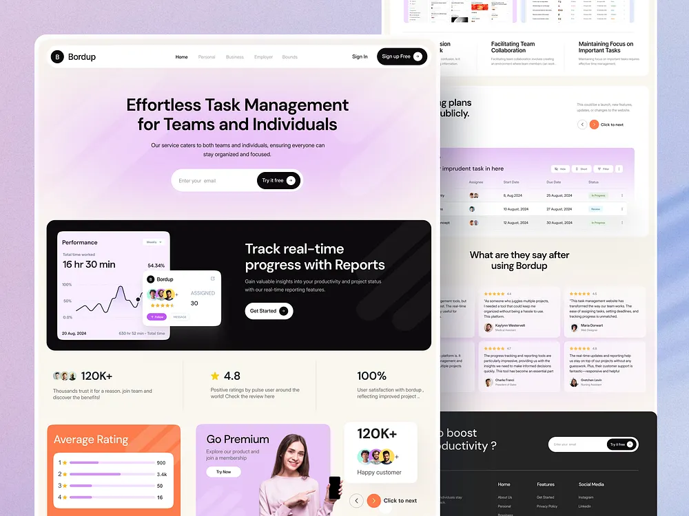 Task Management Website designs, themes, templates and downloadable ...