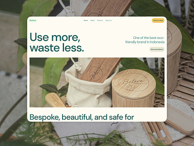 Natur - Eco-friendly Products landing page ui web design