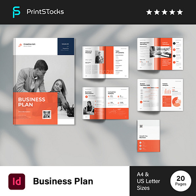 Business Plan Template adobe indesign agency proposal annual report branding business business brochure business plan business proposal company brochure corporate creative proposal design graphic design layout marketing print template template