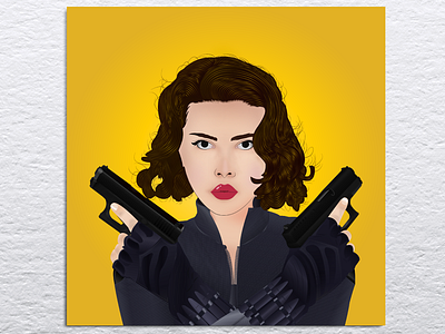 Vector Portrait of a Fearless Heroine | Black Widow Tribute blackwidow boldcolors characterart digitalart digitalportrait fanart femalehero flatdesign graphicdesign heroine iconiccharacters illustration marvel movieart portrait superhero vectorart vectorillustration vectorportrait