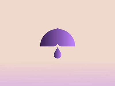 Umbrella Logo with Rain Drop branding creative logo gradient gradient logo illustration logo minimal logo minimal umbrella logo modern logo modern umbrella umbrella umbrella logo umbrellalogo urmimonira vector