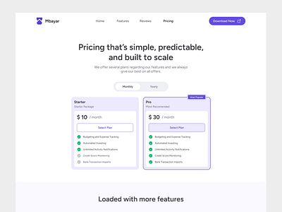 Pricing Page Simple Website Design branding design dollars graphic design inspiration payment pricing pricing page subscription typography ui ui design ui ux design ux wallet web design website