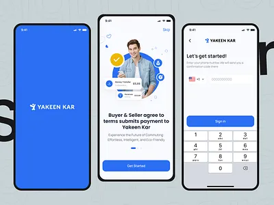 Sign in - Yakeen kar mobile app design login login form login page login screen onboading onboading screen sign form sign in sign in page sign in screen sign page splash splash screen