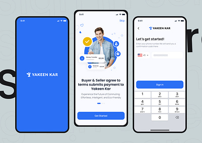 Sign in - Yakeen kar mobile app design login login form login page login screen onboading onboading screen sign form sign in sign in page sign in screen sign page splash splash screen