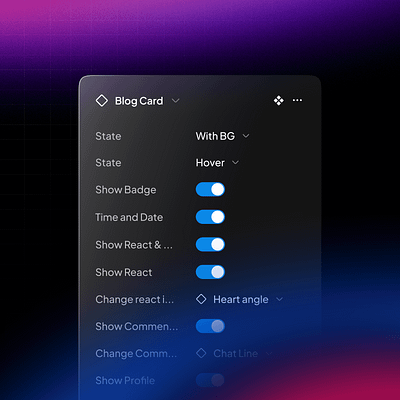 Blog card Properties - UnifiedUI blog card component components design figma mi properties ui ui ux unified ui unifiedui ux variants