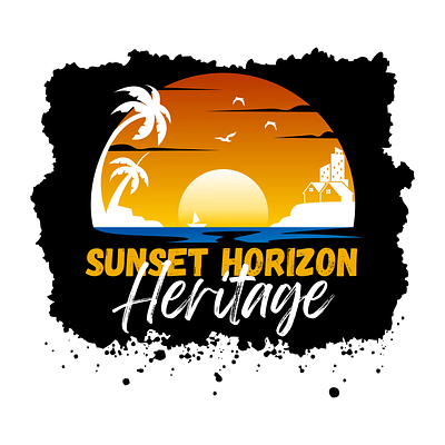 Sunset Horizon Heritage design graphic design heritage horizon landscape moodart nature reflection sunset travel typography