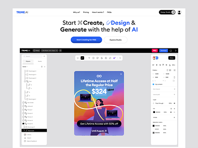 Landing page ai tool ai website ai website homepage design graphic design home screen illustration landing page minimalism sharma sumit ui ux web design